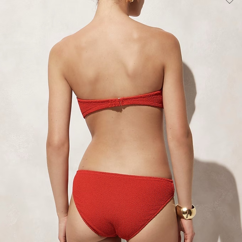Heritage textured O-ring bandeau bikini top & Full-coverage textured bot… - Picture 6 of 7